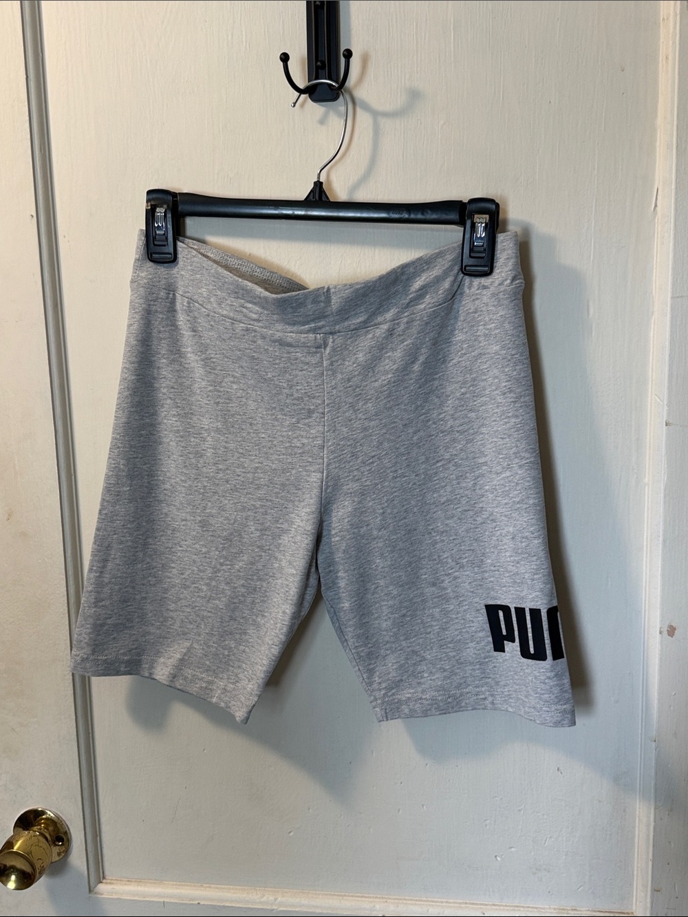 Puma Light Gray Logo Bike Shorts